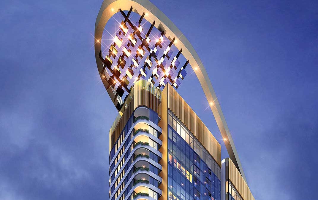 Heliostat Tower Tops Out in $2bn Rhodes Precinct