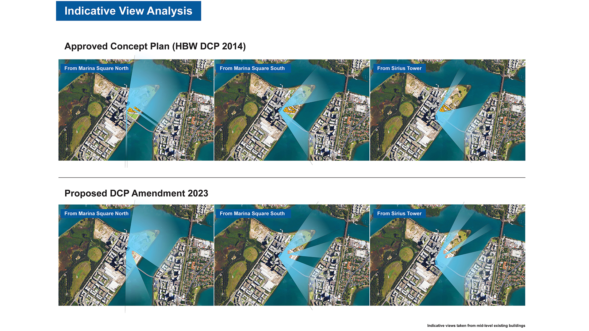 Indicative View Points - Bennelong Cove