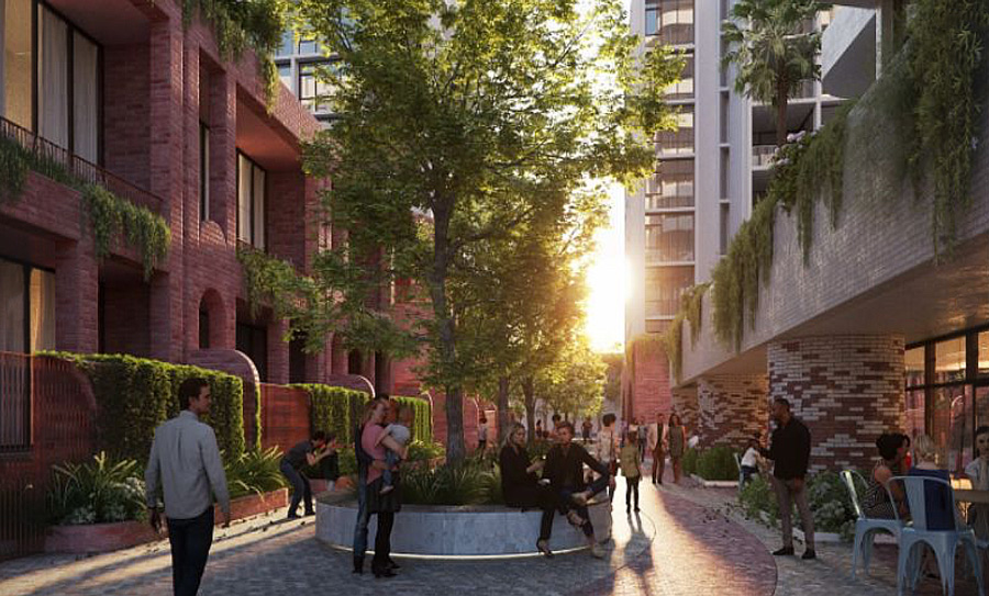 Artist's impression of Billbergia's development at Leeds St, Rhodes